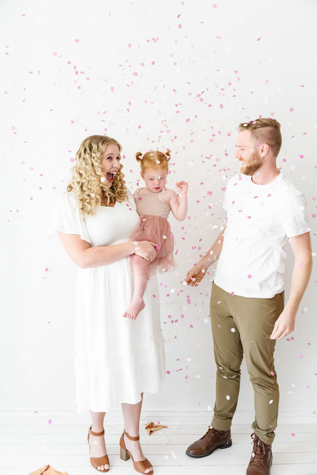 36" Beige Gender Reveal Balloon in Pink